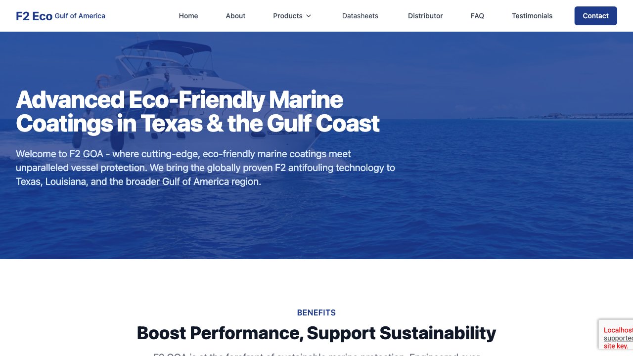 F2 EcoGulf of America website screenshot